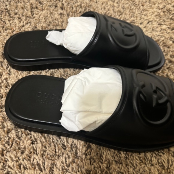 Men’s Size 6 Marverik Gucci Leather Slides main image 8